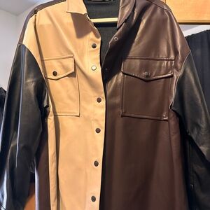 Chic Two-Tone Button Down Shirt